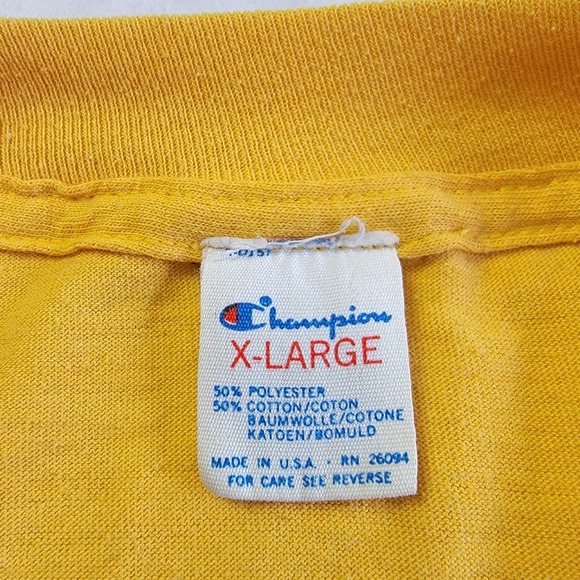 Vintage Champion Los Angeles Lakers T Shirt Yellow XLarge Basketball Graphic Tee - Picture 4 of 16